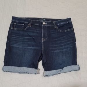 Lucky Brand Women's Bermuda Denim Shorts - Blue, Size 14/32